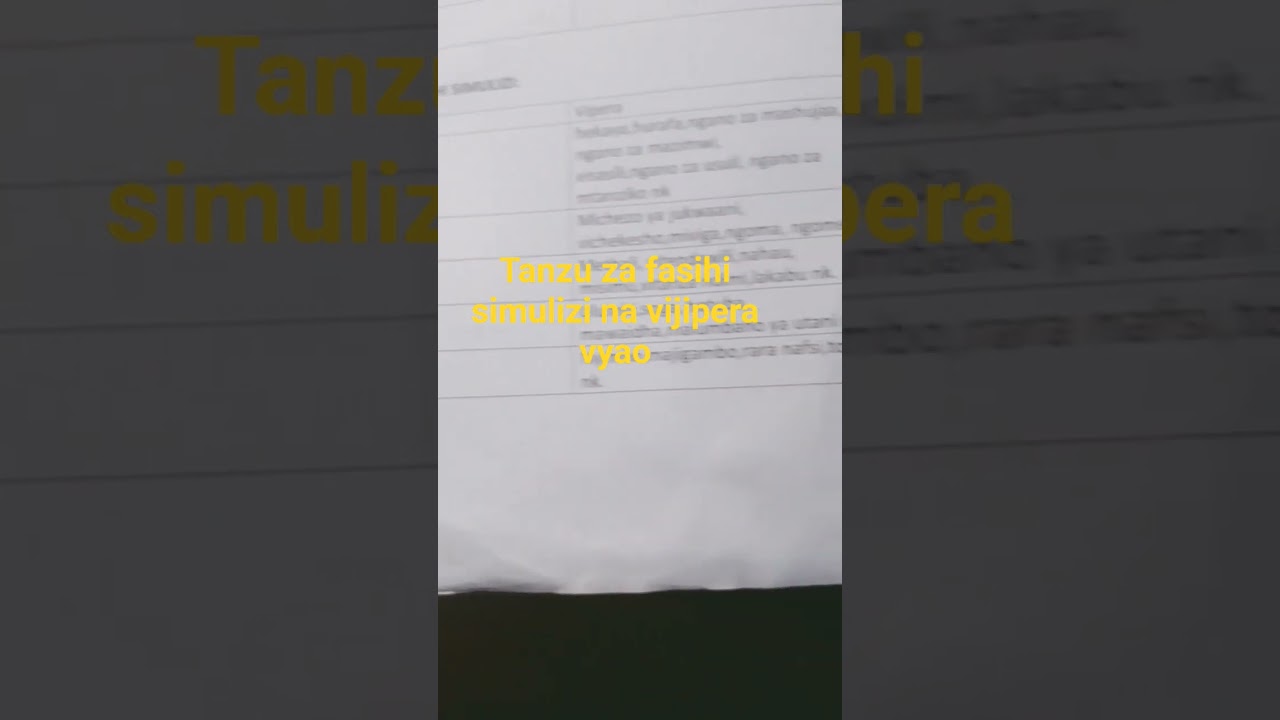 Tanzu za fasihi na vipera vyao: Genres in  Swahili Oral Literature and their subgenres