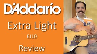 Video thumbnail for D'Addario Extra Light EJ10 - 80/20 Bronze Acoustic Guitar Strings - Review by Josh Vanjani
