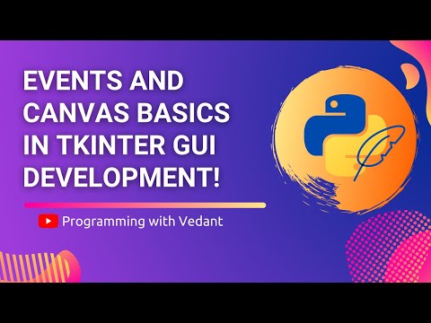 Python Gui Development Tkinter Events And Canvas Basics Tutorial 15