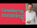 Considering | Meaning of considering