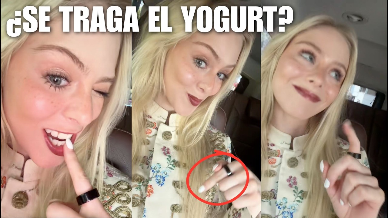 Loreto Peralta se traga el yogurt