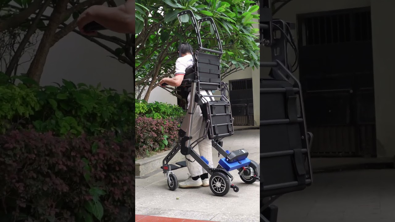 Standing Electric Wheelchair & Power Stand Up Walker - Sit to Stand Walking for Rehabilitation Trainer