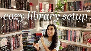 building my dream cozy library 💕📚