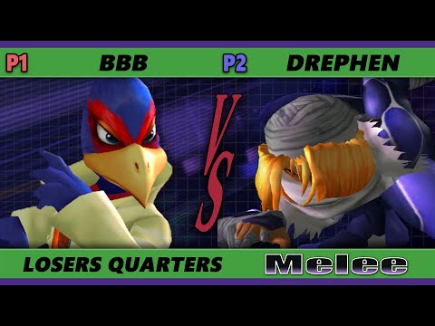 S@X 387 Online Losers Quarters - BBB (Falco) Vs. Drephen (Sheik) Smash Melee - SSBM