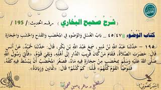 195 شرح صحيح البخاري كتاب الوضوء | باب الْغُسْلِ وَالْوُضُوءِ في الْمِخْضَب -الحديث 195||د.ماهرالفحل image