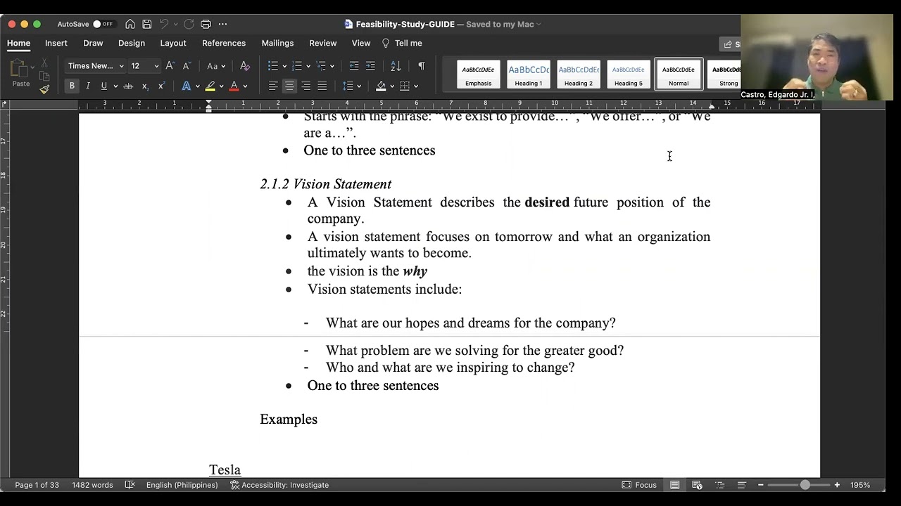 Feasibility Study Chapters 1-2
