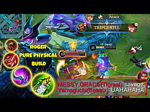 ROGER PHYSICAL BUILD 🔥 HIGH POWER & ATTACK SPEED | ROGER HACK DAMAGE | MLBB