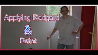 Barn Bathroom Build - Applying the Redgard and Paint
