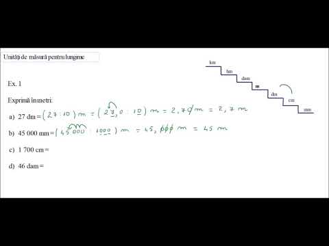 Unitati de  masura pentru lungime - ex. 1
