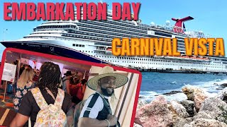 Cruise Life:CARNIVAL VISTA CRUISE SHIP| EMBARKATION #vlog |CASINO TOUR|SAIL AWAY PARTY DAY1 #travel