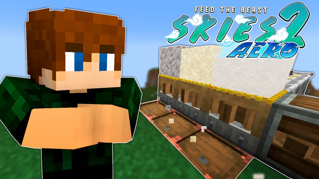GERADOR de MINÉRIOS 100% AUTOMÁTICO para INICIO!!! - Minecraft FTB Skies 2 Aero E03 (1.20.1)