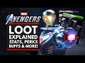 MARVEL'S AVENGERS | Loot Explained - Stats, Perks, Elemental Buffs & More!