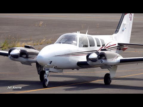 Beechcraft G58 Baron Landing & Takeoff @ Kohnan Aerodrome, Japan in October 2019