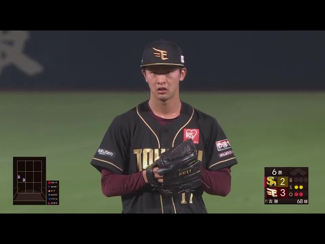【6回表】自身本拠地初勝利!! イーグルス・古謝樹 6回2失点の好投を見せる!!  2024年7月31日 東北楽天ゴールデンイーグルス 対 福岡ソフトバンクホークス