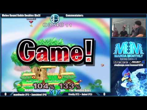 MMsp1 [RR] WAHR! (Green Team) vs The Humble Bees (Red Team) SSBM Doubles