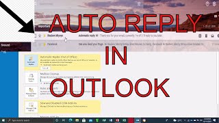 How to set up automatic reply outlook 365 or out of office outlook 365 | auto reply in outlook