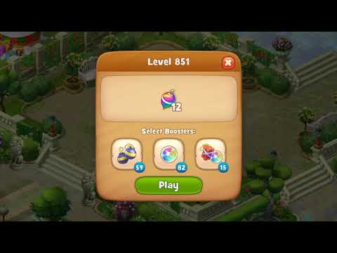 Gardenscapes Level 851 With No Boosters