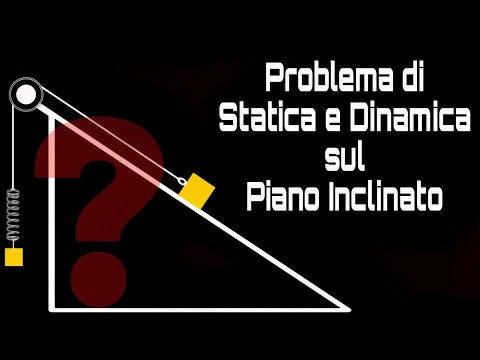 Problema svolto sul Piano Inclinato. Gravità, Massa, Attrito e Costante Elastica di una Molla