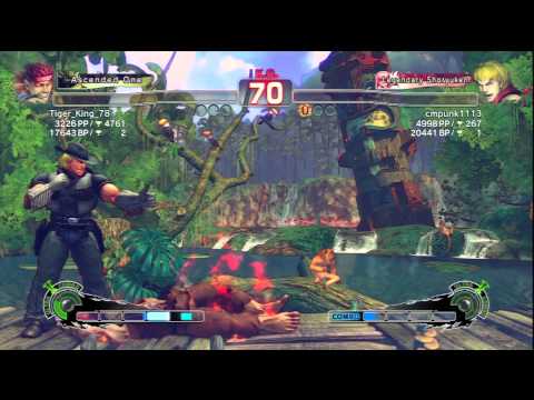 Tiger_King_78 (Evil Ryu) Vs cmpunk1113 (Ken) SSF4 AE Ranked Matches - PSN