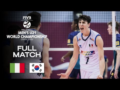 Italy vs. Korea - Round of 16 | Men's U21 World Champs 2025 - Full Match