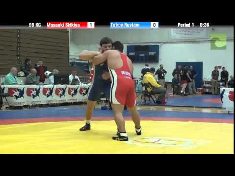 98 KG QF - Massaaki Shikiya (Japan) vs. Rustam Totrov (Russia)