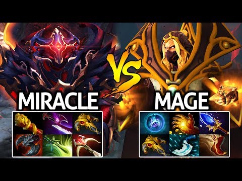 MIRACLE Shadow Fiend VS MAGE Invoker Epic Midlane Battle Fight 7.22 Dota 2