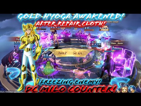 Saint Seiya: Awakening (KOTZ) - Gold Hyoga Awakened After Repair Cloth! Freeze + DC Milo Counter!