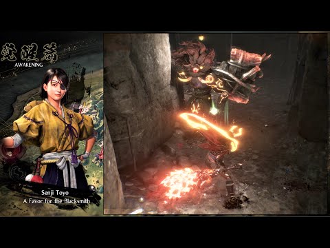 Nioh 2 (PS4 Pro) 4K - Part 9 - Sub Mission: A Favor for the Blacksmith (Odachi / Dual Blades)