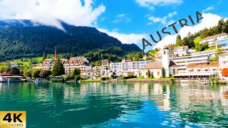 FLYING OVER AUSTRIA ( 4K UHD ) Amazing Nature Scenery with relaxing music for Stress Relief