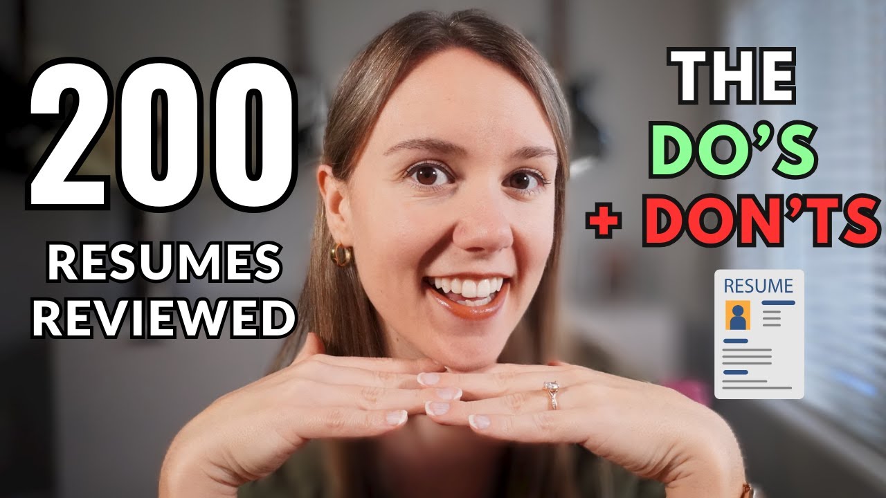 I Just Reviewed 200 Resumes - 5 WORST AND 5 BEST THINGS! | How to write a resume