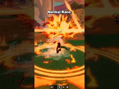 Most Overpowered Race in Blox Fruits! 😱😈 #bloxfruits