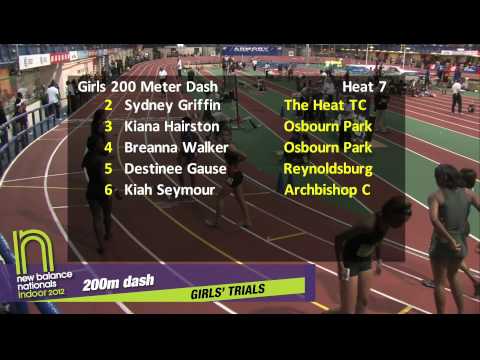 Girls 200m Heat 7 - New Balance Indoor Nationals 2012