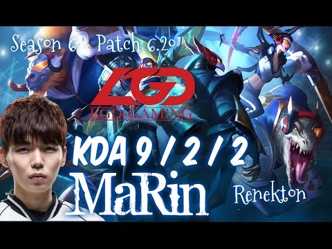 LGD MaRin RENEKTON vs IRELIA Top - Patch 6.20 KR Ranked | League of Legends