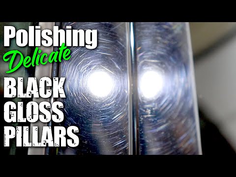 Polishing Delicate Gloss Black Pillars! #autodetailing #paintcorrection