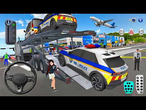 Police Cars Transport For Police Station in Double Decker Truck🚔 3D Driving Class Android Gameplay🎮