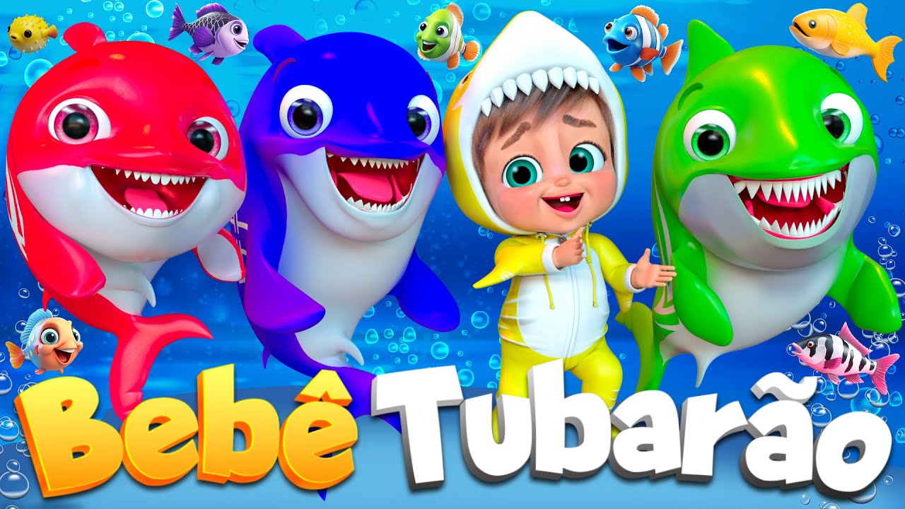 Brincando com o Bebê Tubarão | rimas infantis e canções infantis  @SuperLucaPortugues