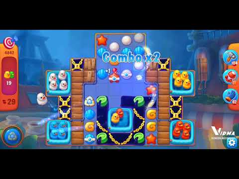 Fishdom. 4842 one shot 🎯 level no boosters and diamonds
