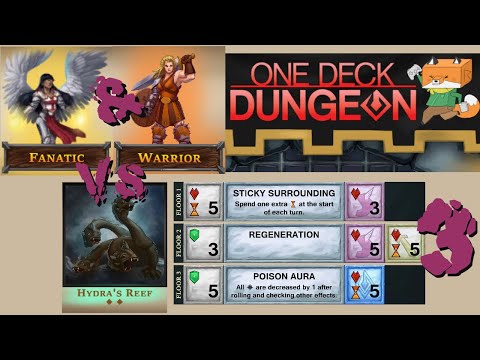 Fox Plays One Deck Dungeon ~ Warrior & Fanatic V's Hydra ~ Floor3