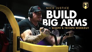 Building Big Arms with IFBB Pro Nick Justice | Biceps & Triceps Workout | HOSSTILE