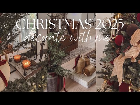CHRISTMAS DECORATE WITH ME 2025 | CHRISTMAS DECORATING IDEAS 2025 CHRISTMAS TREE & LIVING ROOM 2025