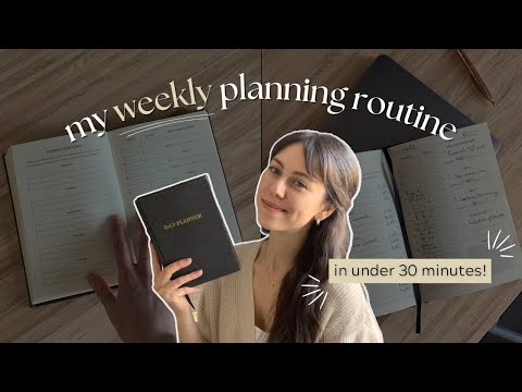 plan my week with me | 30 minute step-by-step weekly planning routine | productivity & less stress!