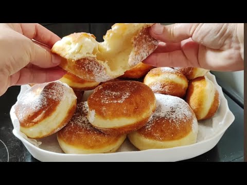RECEPT ZA KROFNE❗Najjednostavniji recept za fine, mekane, domaće krofne. #4k