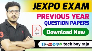 JEXPO Previous Year Question Paper || Download Now || Tech Boy Raja