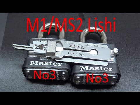 (471) M1/MS2 Lishi Picking & Decoding 2 Master Lock no3 Padlocks