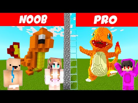 EPIC POKEMON BUILD BATTLE - NOOB VS PRO in Minecraft!