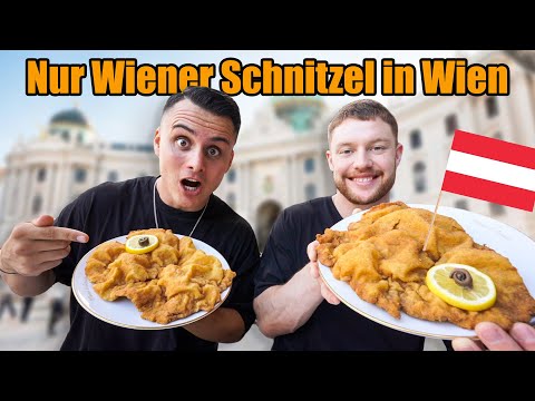 WIR ESSEN 1 TAG NUR WIENER SCHNITZEL IN WIEN mit @Lukas ??