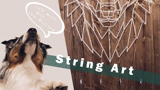 String Art DIY | Wanddeko mit Garderobe für Cisko
