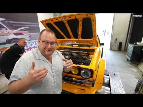 BERGCUP Golf 1 GTI Gruppe 2 Breitbau auf dem Leistungsprüfstand der Halle 77