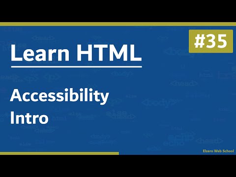 Learn HTML In Arabic 2021 - #35 - Accessibility Intro