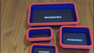 Unboxing: WORKPRO 4 piece collapsible magnetic parts tray $26